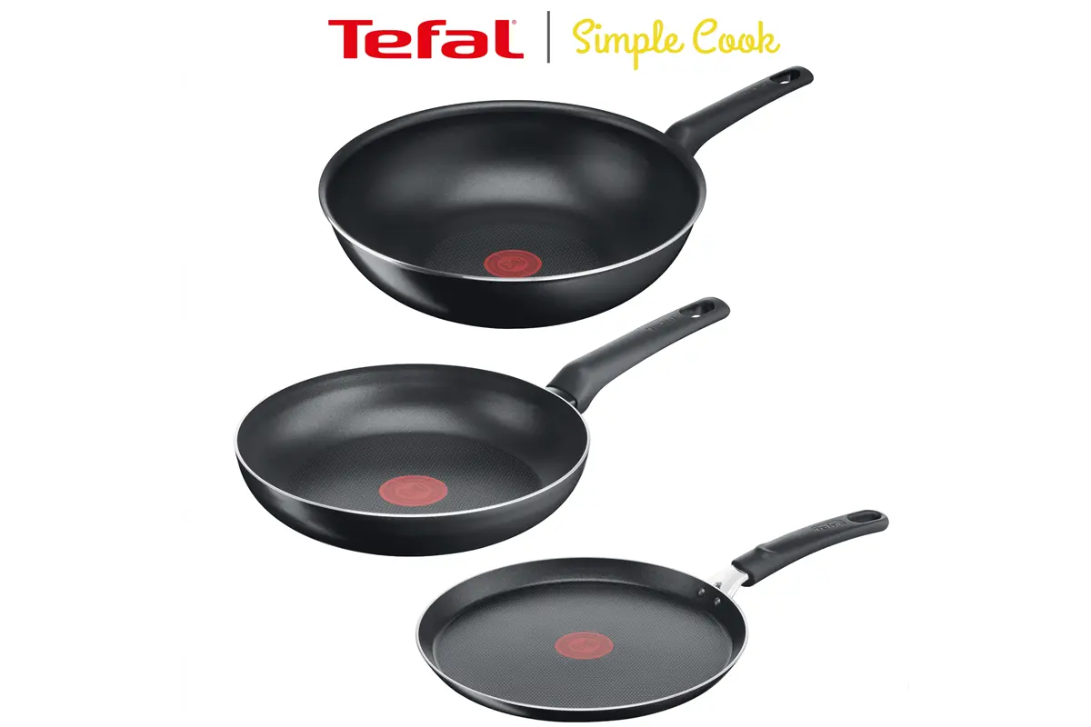 Akční set Tefal Simple Cook B5560253 + B5561053 + B5561953 Single Beginner