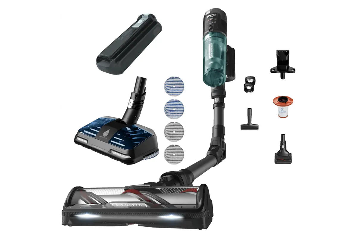 Akční set tyčový vysavač Rowenta X-Force Flex 12.60 Neo a příslušenství baterie, mopovací hlavice