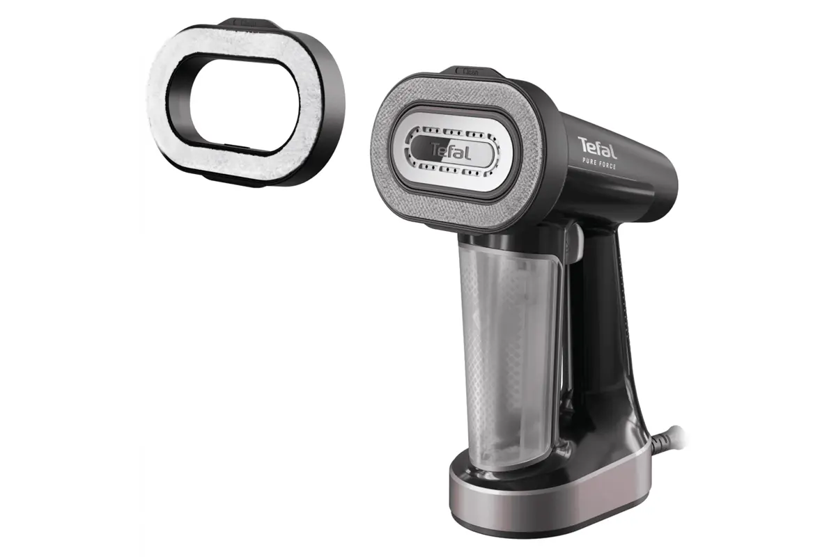 Napařovač, žehlička a čistič oděvů 3v1 Tefal Pure Force DT8765E0 Skořicově růžový/Černý