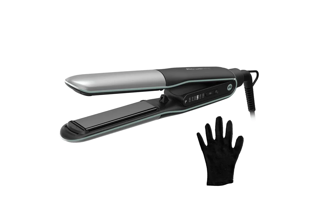 Žehlička na vlasy Rowenta Thermostyle 2v1 SF7120E0 Stříbrná/Černá