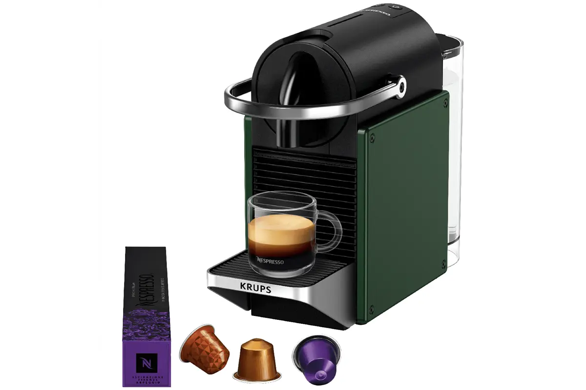 Kapslový kávovar KRUPS Nespresso Pixie Redesign XN306310 Zelený/Černý