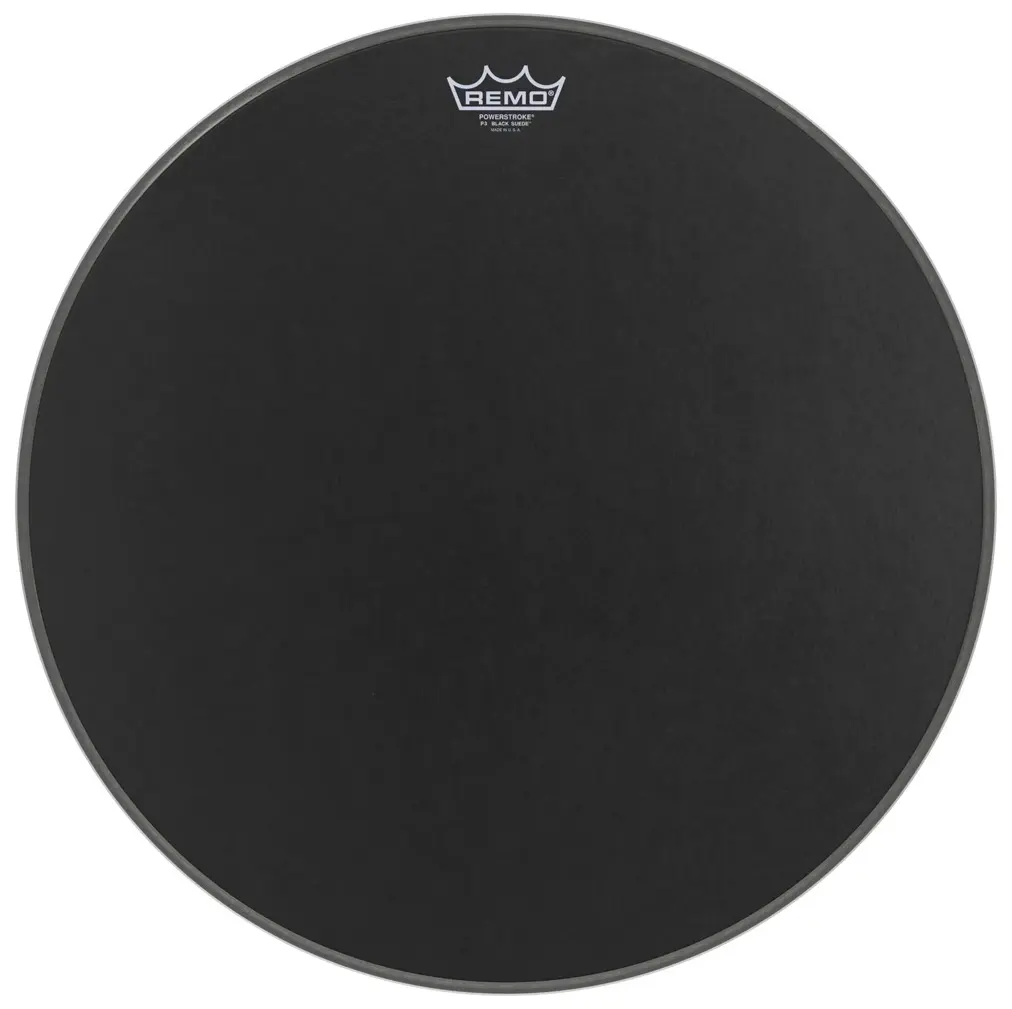 Remo 22" Powerstroke 3 Black Suede