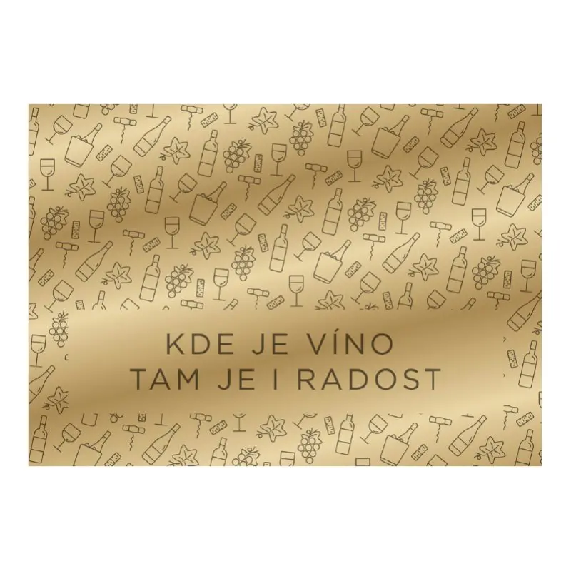 Dárková kartička Kde je víno, tam je i radost