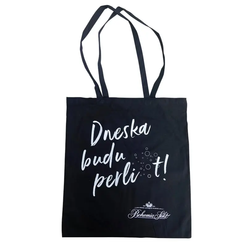 Bohemia Sekt taška černá Dneska budu perlit