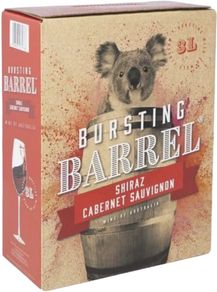 Growers Wine Group Bursting Barrel Shiraz & Cabernet Sauvignon Bag in Box 3l