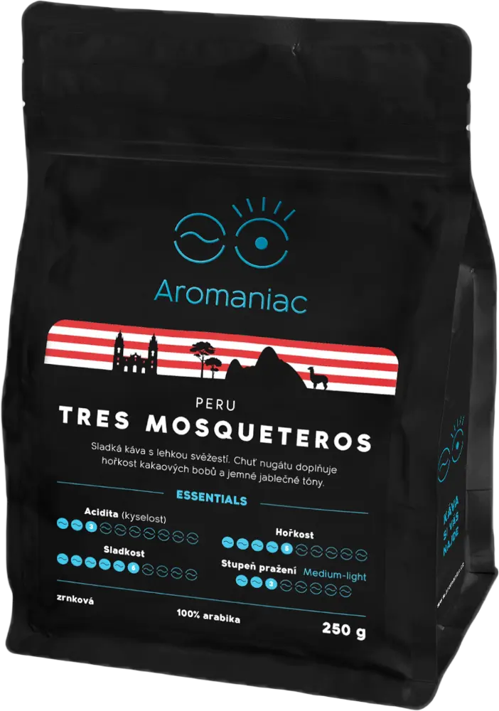 Aromaniac Káva Aromaniac Peru Tres Mosqueteros 250g