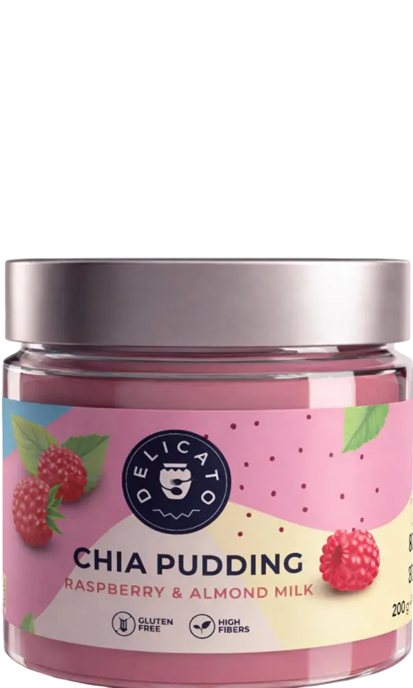 Ekskluziv DOO Chia pudink malinový Delicatofood 200g