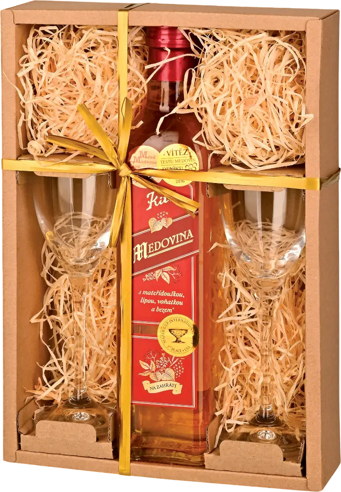 Kitl Medovina Kitl 0,5l 12,3% se skleničkami + Dárkové balení
