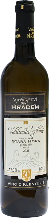 Vinařství Pod Hradem Pod Hradem Veltlínské zelené Pozdní sběr 2021