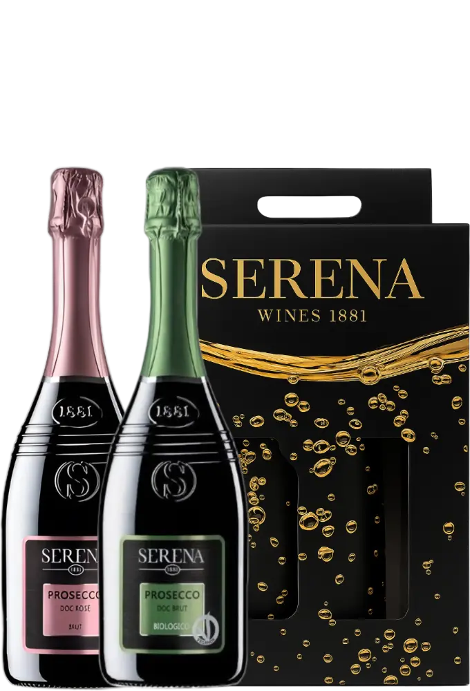 Serena Wines 1881 Set Serena DOC Brut Biologico a Rosé + Dárkové balení