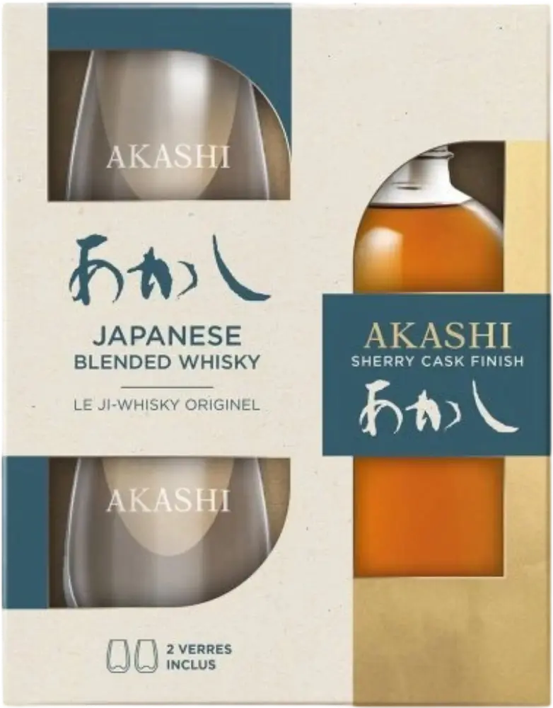 White Oak Whisky Akashi Sherry Cask Finish 0,5l 40% se 2 sklenicemi + Dárkové Balení