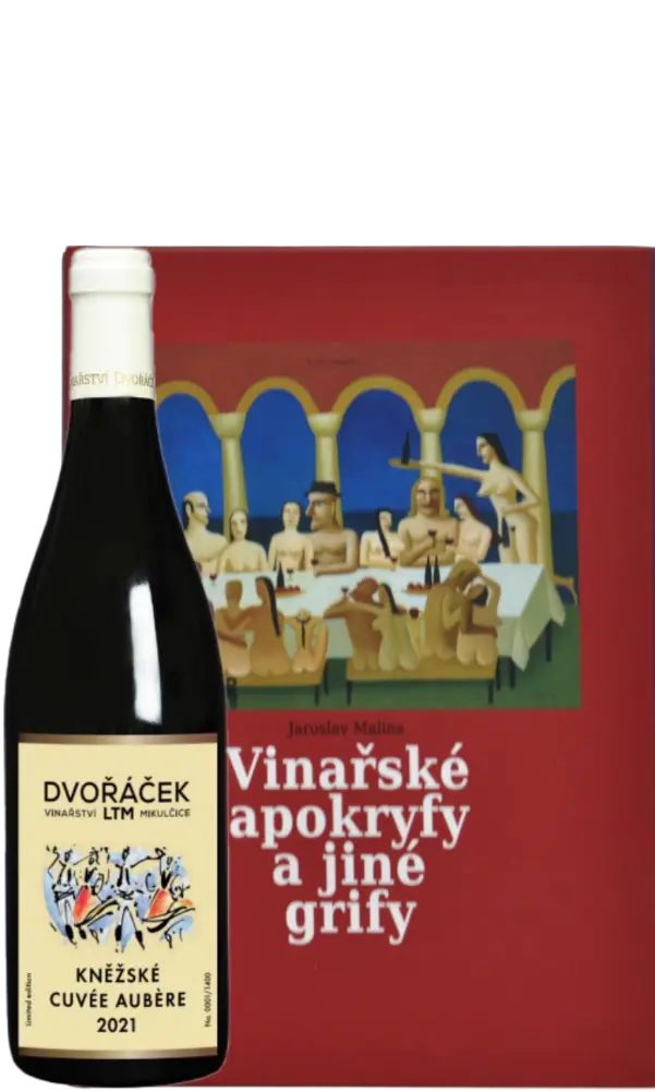 Vinařství Dvořáček Set Dvořáček Cuvée Aubére Pozdní sběr 2021 + Kniha Vinařské apokryfy a jiné grify