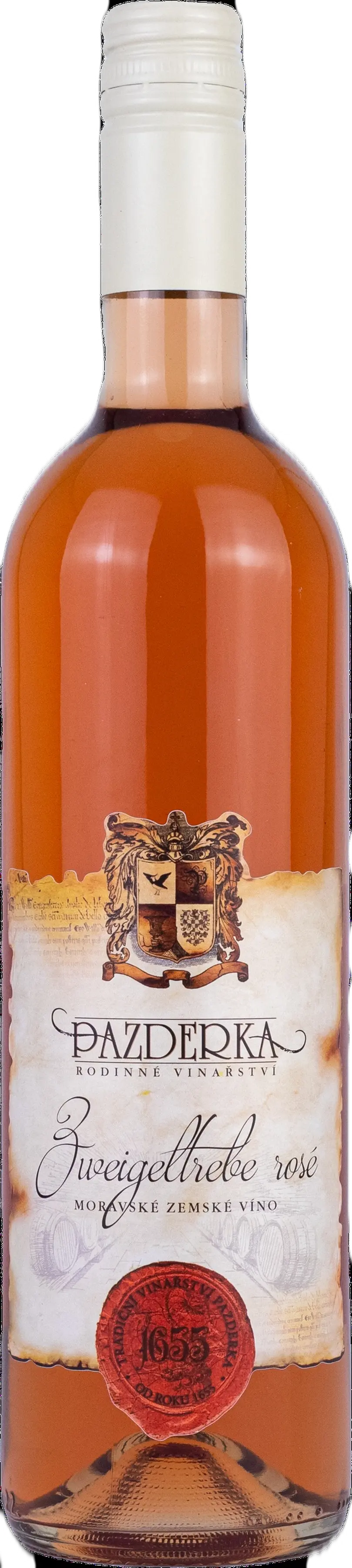 Rodinné vinařství Pazderka Pazderka Zweigeltrebe - Rosé 2020
