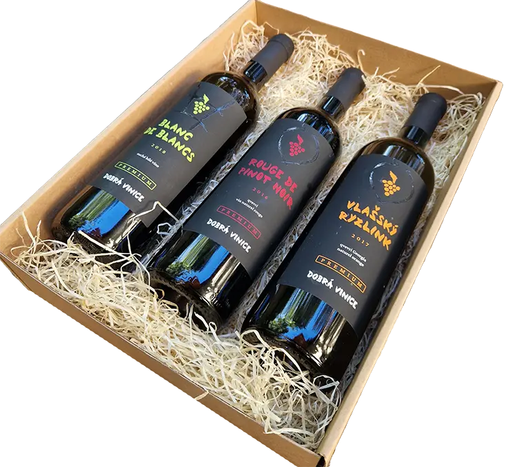 Dobrá Vinice Dobrá Vinice Dárkový balíček 3 lahví vína z řady Premium a Qvevri