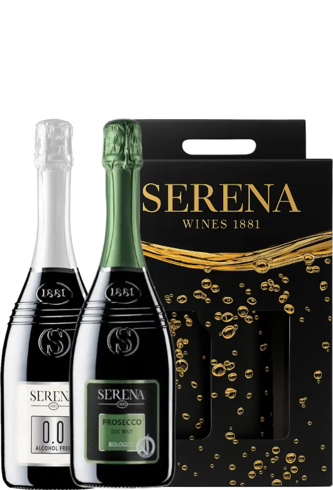 Serena Wines 1881 Set Serena DOC Brut Biologico a Zero + Dárkové Balení