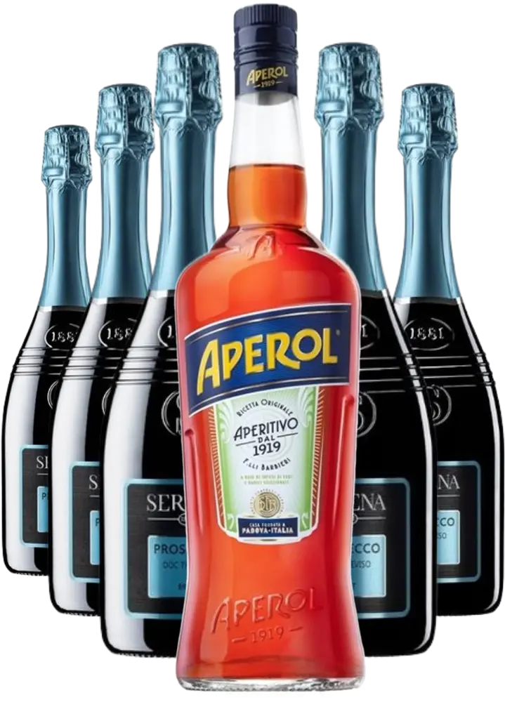 Serena Wines 1881 Aperol Spritz set (Aperol 1 l 11% a 5x Serena Prosecco Treviso)