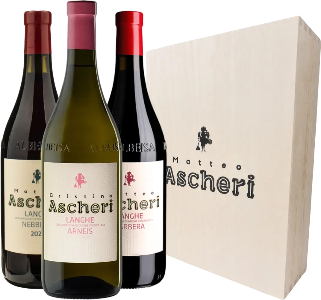 Ascheri Set Ascheri Barbera, Arneis a Nebbiolo + Dárkové balení