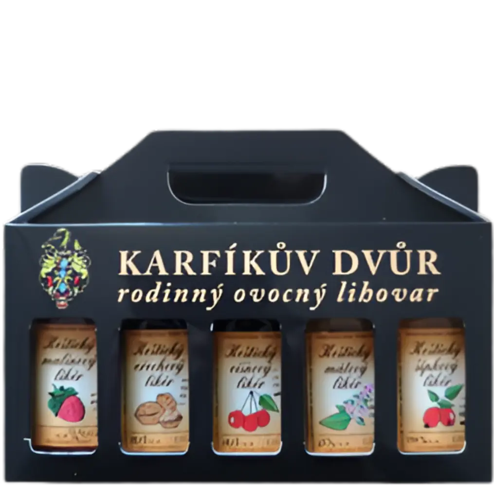Karfíkův Dvůr Dárková kazeta Karfíkův Dvůr 5 x 0,04l
