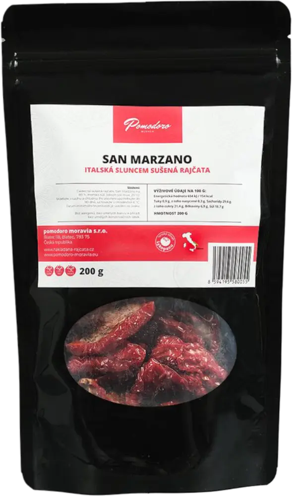 Pomodoro moravia Sušená rajčata v uzavíratelném obalu Pomodoro moravia 200g