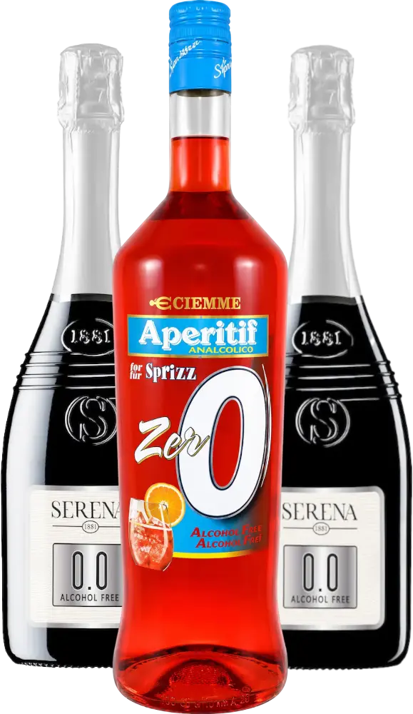 různí Set Nealkoholický Spritz - Ciemme Aperitif Zero - Sprizz Aperitivo + 2x Serena Zero Alcohol Free
