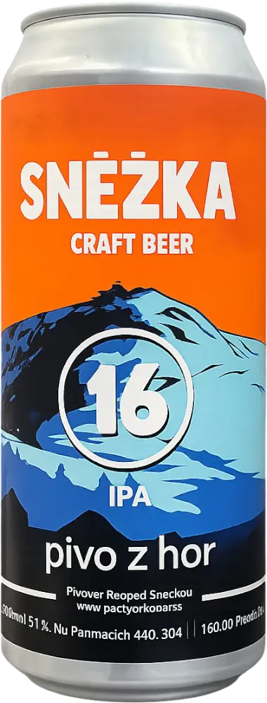 Pecký Pivovar Pivo Pecký Pivovar Sněžka 16° IPA svrchně kvašené 0,5l