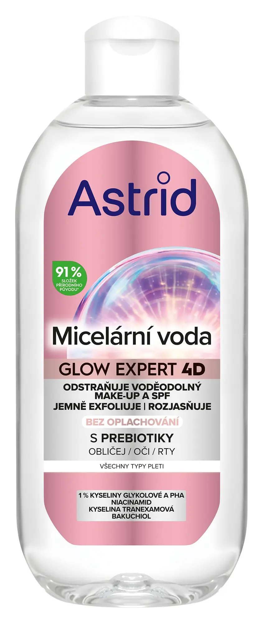 Astrid Micelární voda Glow Expert 4D 400 ml