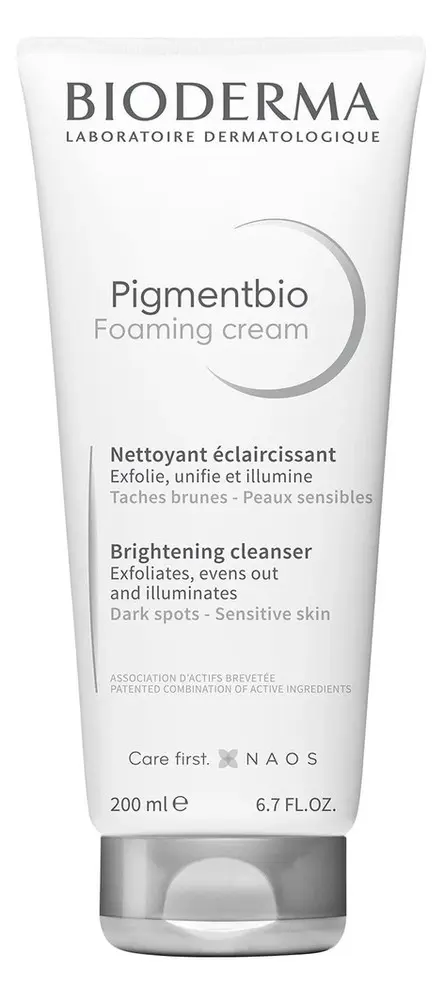 BIODERMA Pigmentbio Foaming Cream rozjasňující čisticí krém proti pigmentovým skvrnám 200 ml