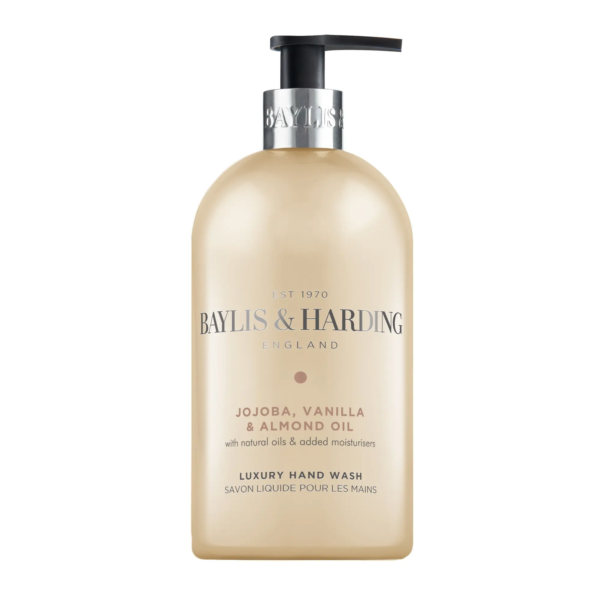 Tekuté mýdlo na ruce Baylis & Harding Jojoba, Vanilla & Almond Oil – jojoba, vanilka a mandle, 500 ml