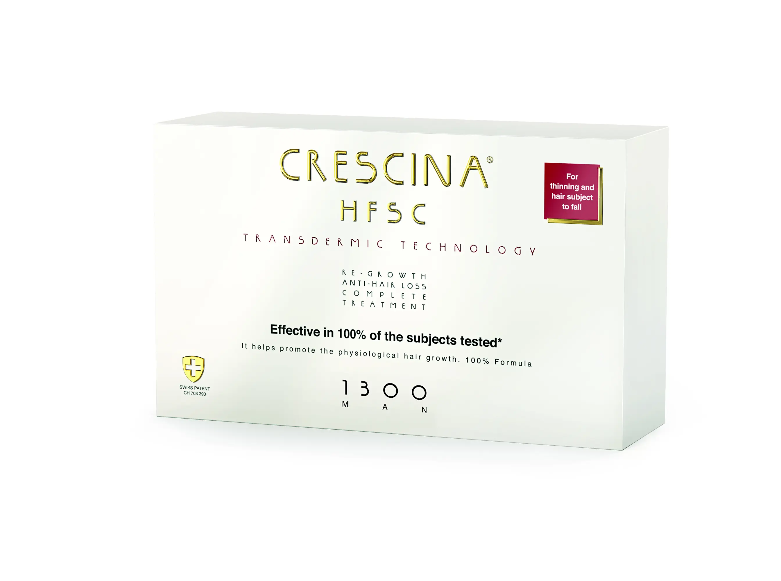 Crescina Péče na podporu růstu vlasů a proti vypadávání vlasů pro muže Transdermic stupeň 1300 pokročilá fáze 20 x 3,5 ml
