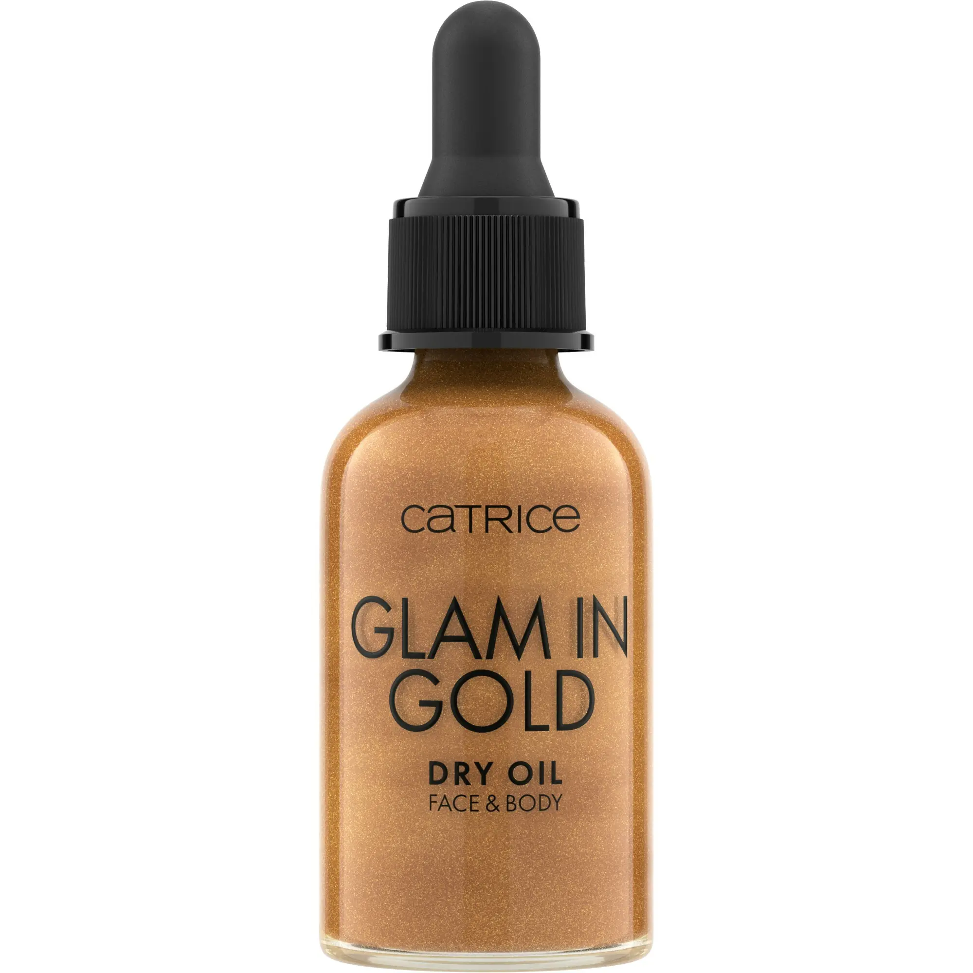 Catrice Glam In Gold Dry Oil třpytivý suchý olej na obličej a tělo 010 Stay Golden! 30 ml