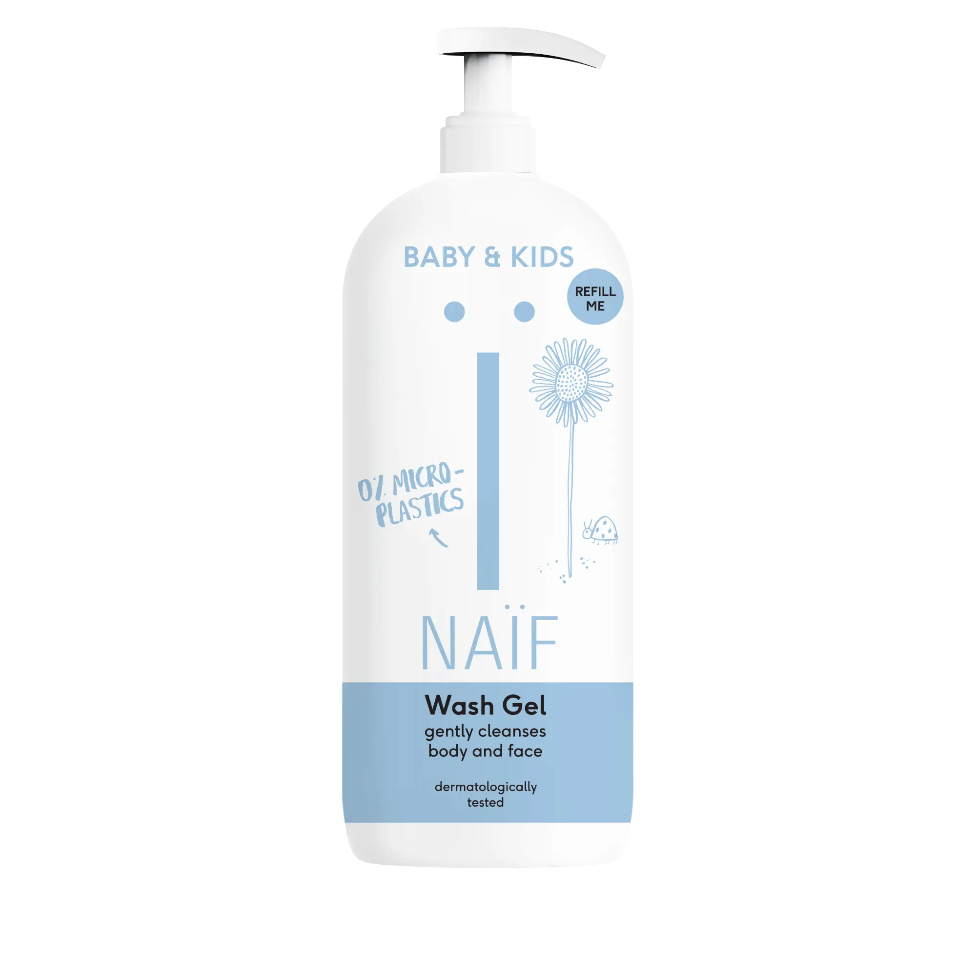NAÏF Čisticí a mycí gel pro děti a miminka Baby & Kids (Cleansing Wash Gel) 500 ml