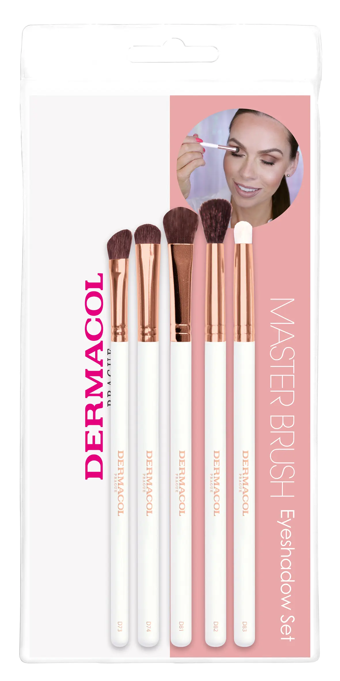 Dermacol sada kosmetických štětců RG D73, D74, D81, D82, D83 s pouzdrem