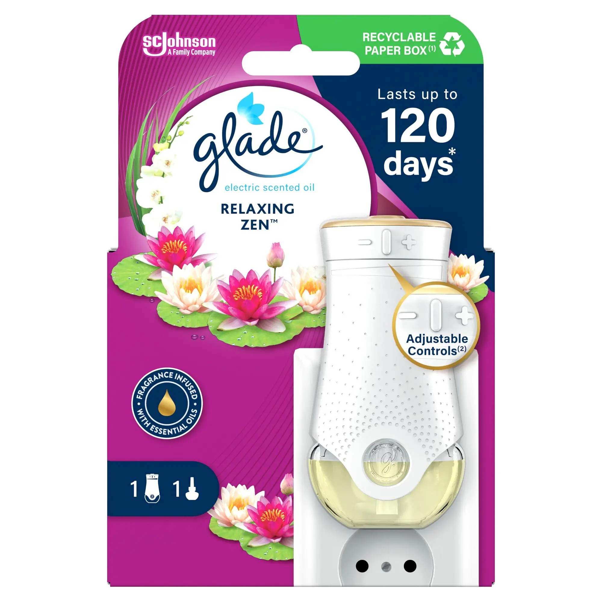 Glade Elektrický osvěžovač vzduchu + náplň Relaxing Zen 20 ml