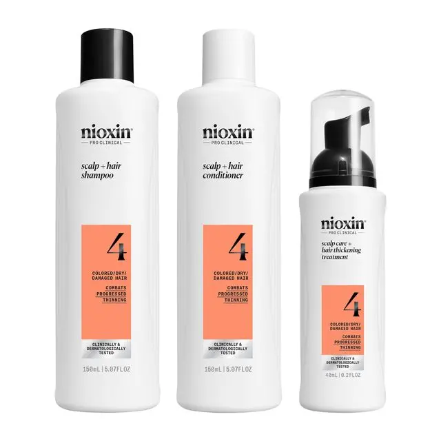 Sada pro silně řídnoucí barvené vlasy Nioxin System 4 Trial Kit No.4 + dárek zdarma