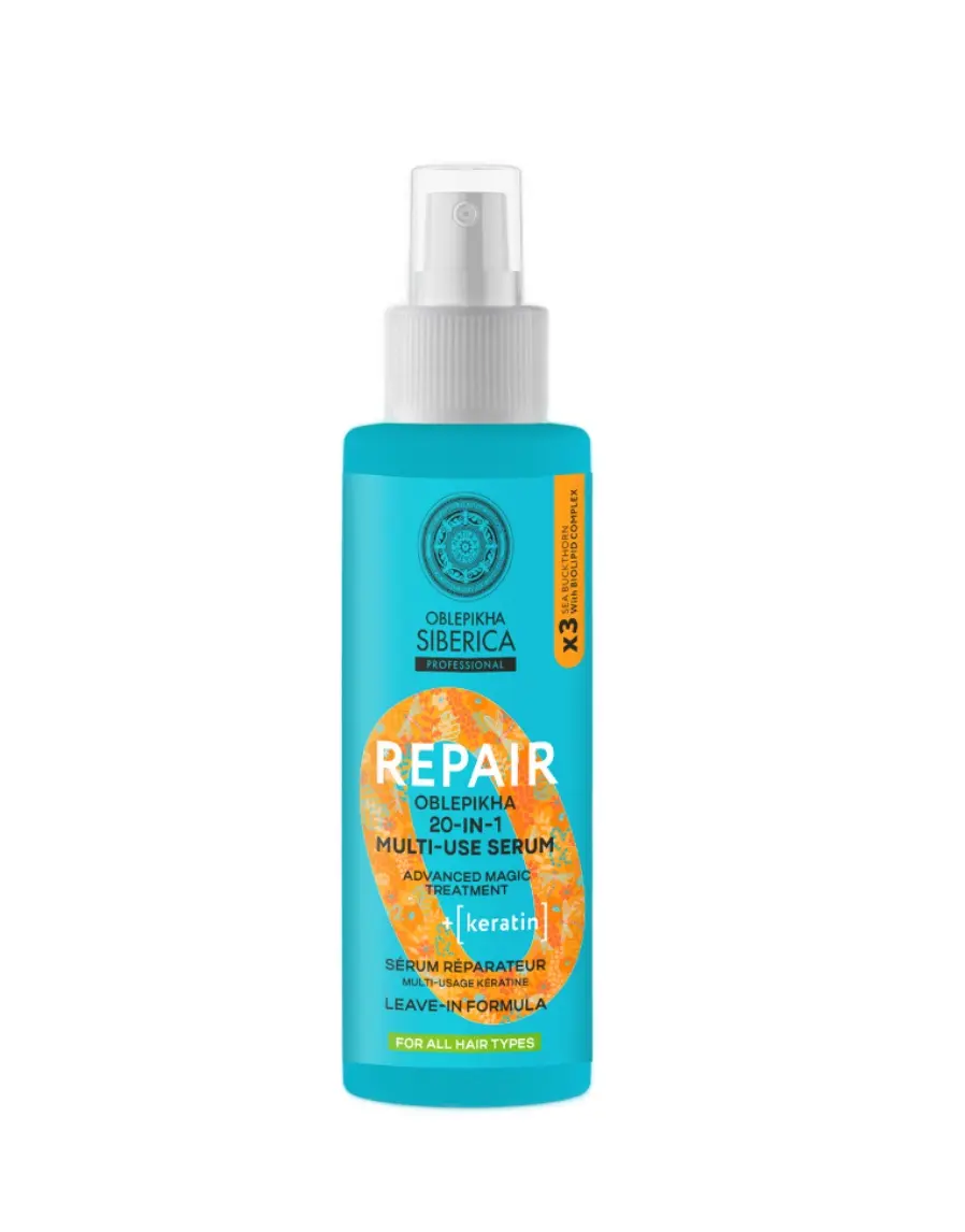 Natura Siberica Multifunkční sérum na vlasy s keratinem Oblepikha Siberica (Multi-Use Serum) 200 ml