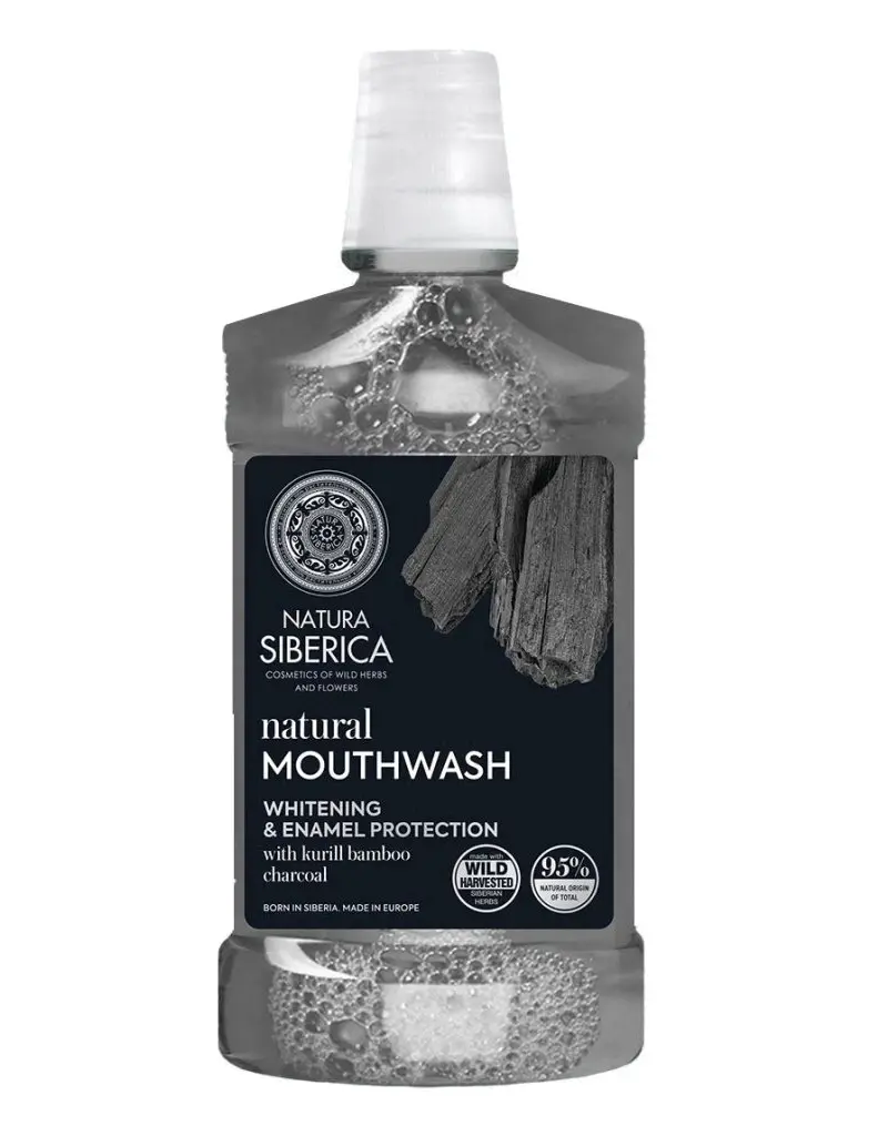 Natura Siberica Přírodní ústní voda s bambusovým uhlím 520 ml