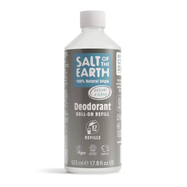 Doplňovací náplň deo Roll-on VETIVER + CITRUS Pure Armour pro muže 525 ml Salt of the Earth
