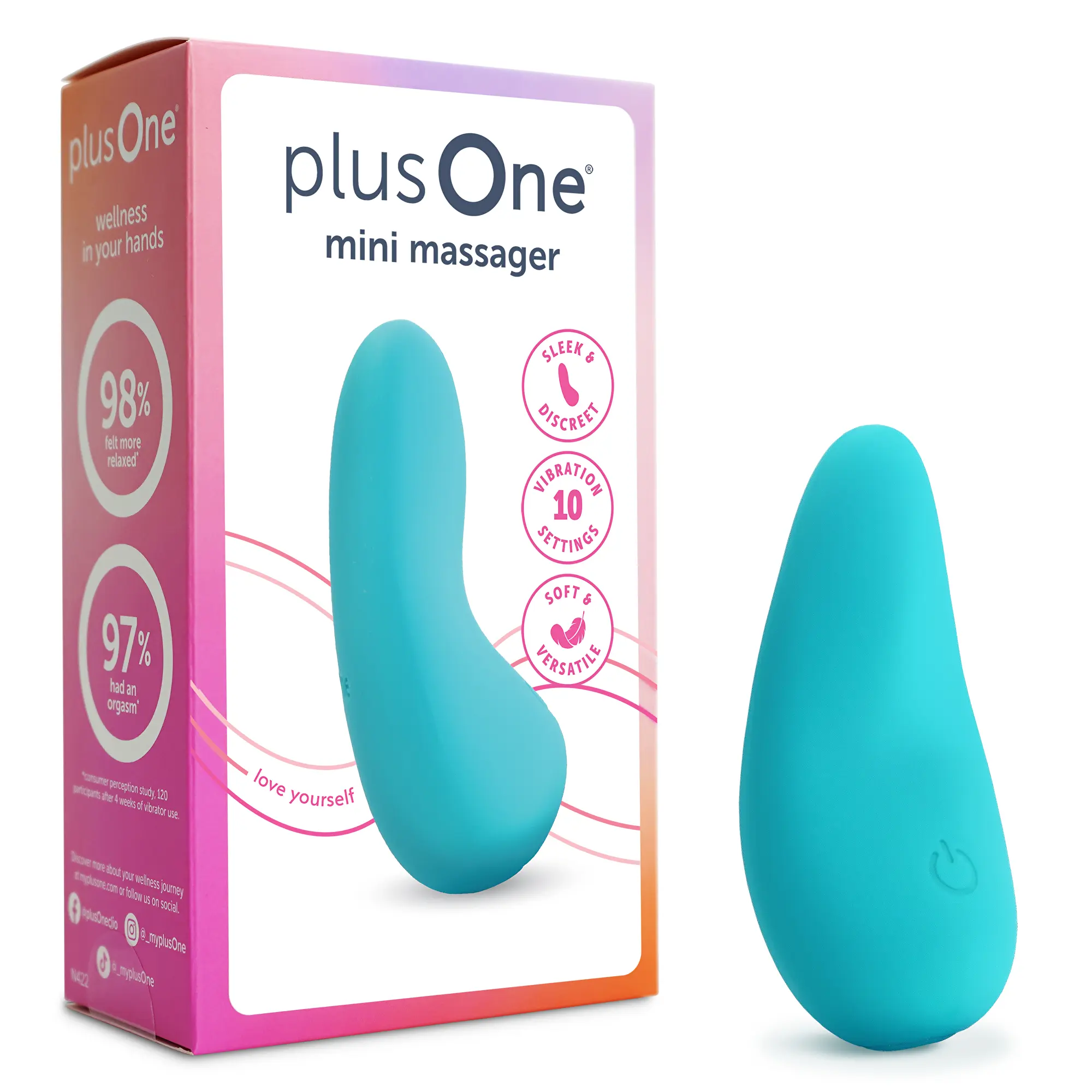 Stimulátor PlusOne Mini Massager Charm modrý