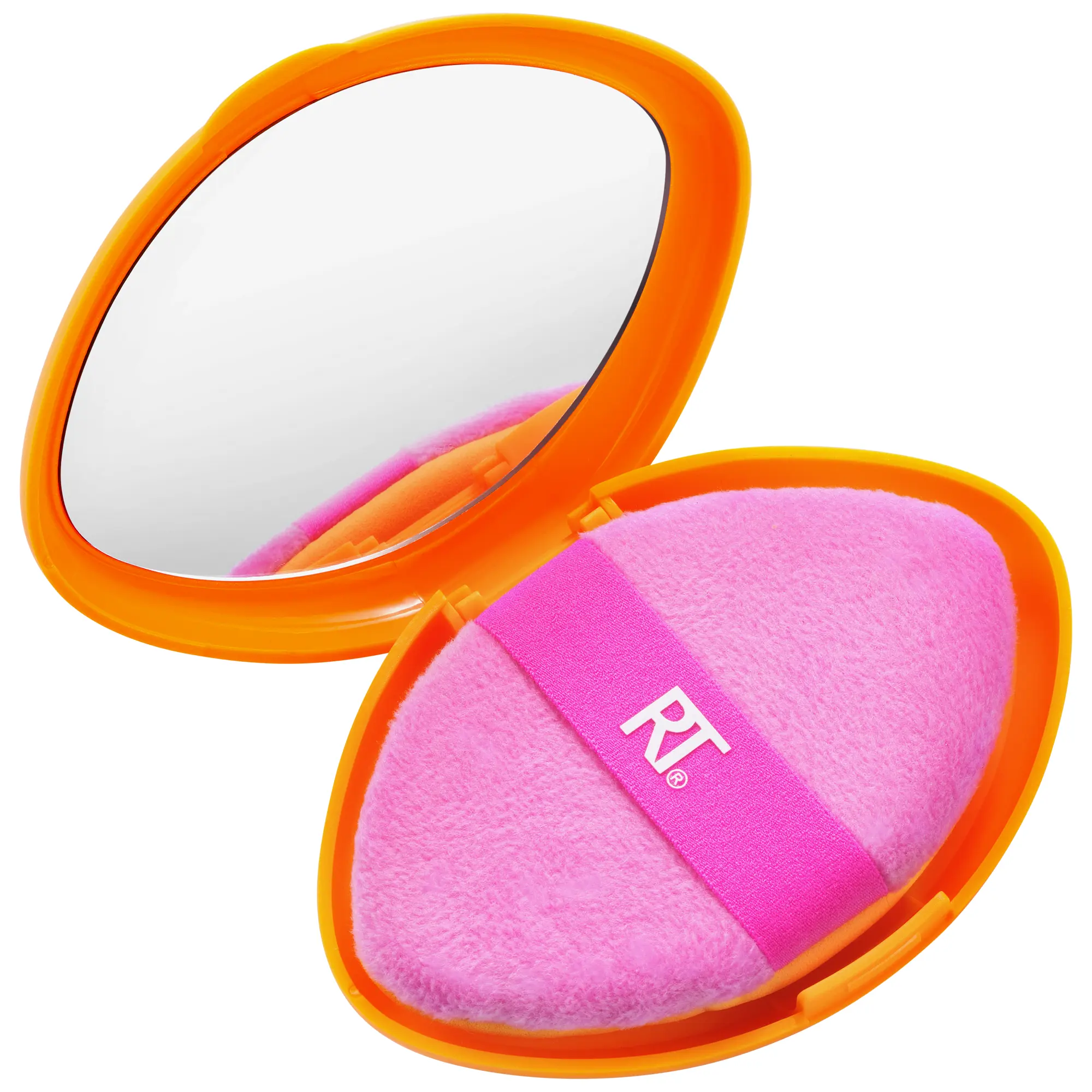 REAL TECHNIQUES Zázračná houbička Powder Puff 2v1 s cestovním pouzdrem