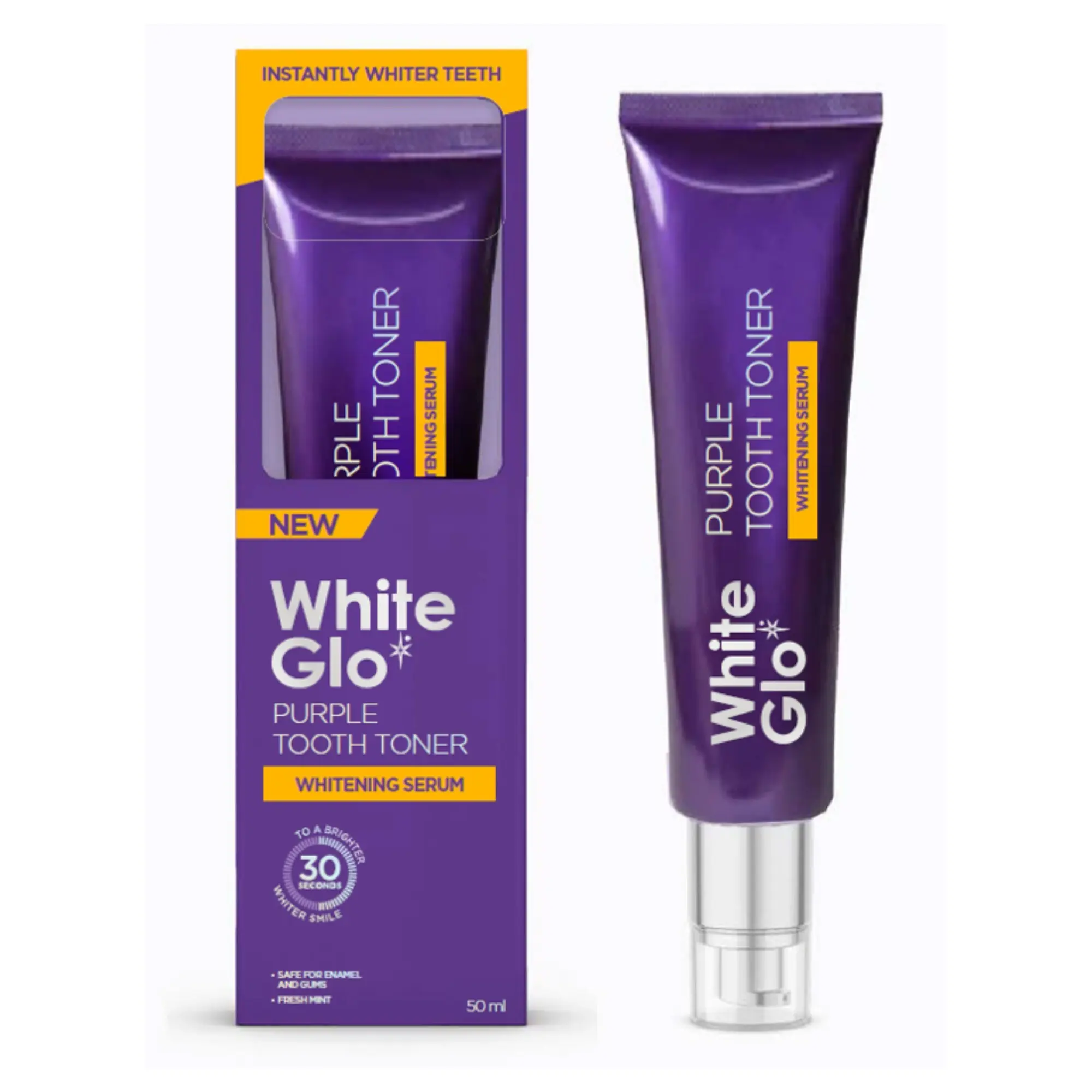 White Glo Zubní bělicí sérum Purple Tooth Toner Whitening Serum 50 ml