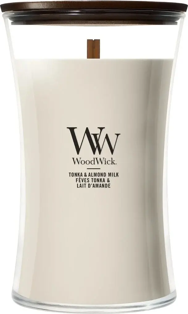 WoodWick Vonná svíčka váza velká Tonka & Almond Milk 609,5 g