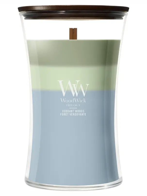 WoodWick Vonná svíčka váza velká Trilogy Verdant Woods 609,5 g