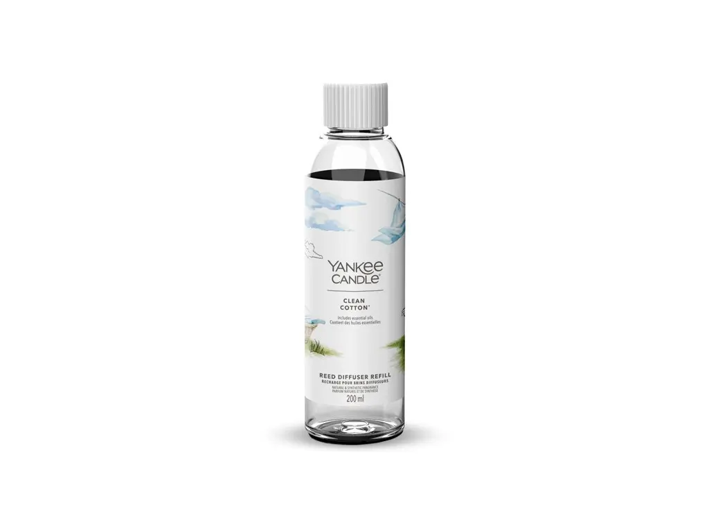 Yankee Candle Náhradní náplň do aroma difuzéru Signature Clean Cotton Reed 200 ml