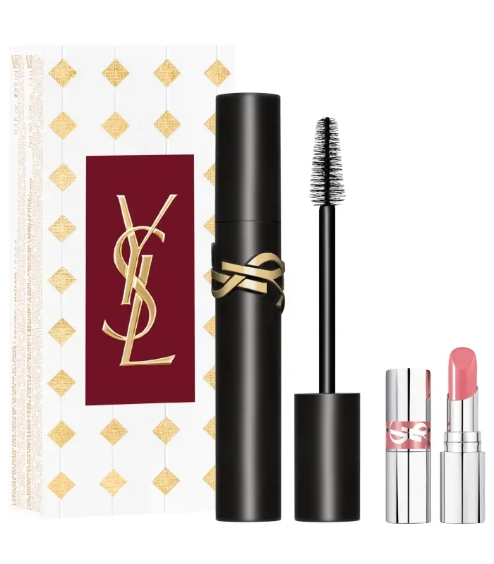 Yves Saint Laurent Mascara Lash Clash dárková sada (řasenka Lash Clash 01 + rtěnka Love Shine 44) 1 ks
