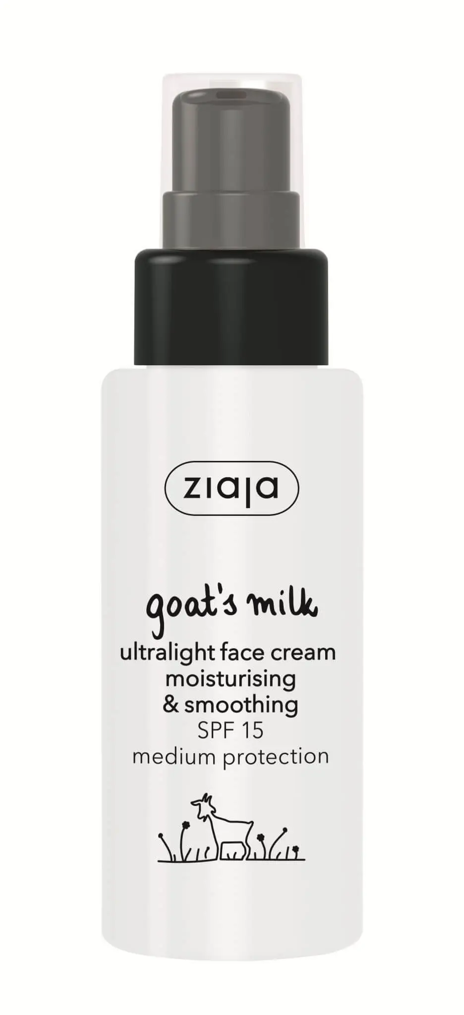 Ziaja kozí mléko ultra lehký denní pleťový krém SPF15 vyhlazující 50 ml