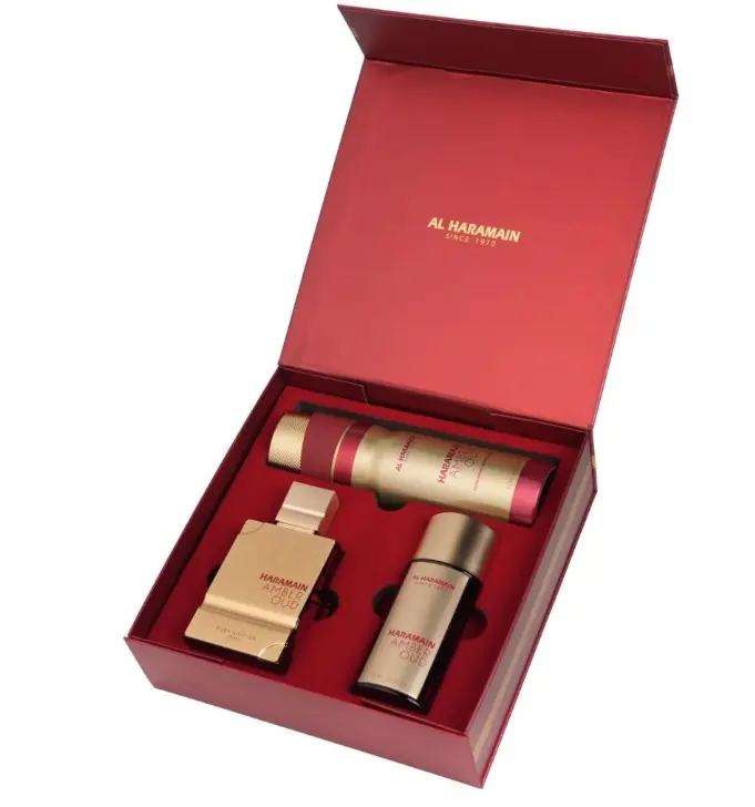 Al Haramain Amber Oud Ruby Edition - EDP 75 ml + EDP 30 ml + deodorant ve spreji 200 ml