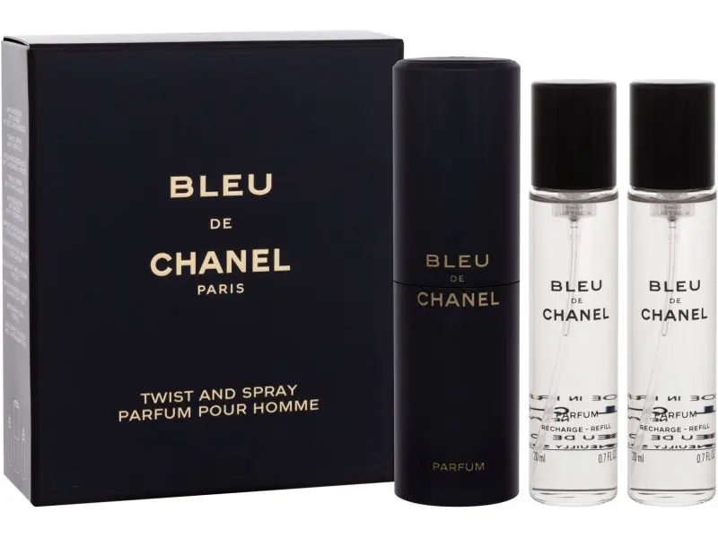 CHANEL Bleu de chanel OPAKOVANĚ PLNITELNÝ FLAKÓN TWIST AND SPRAY – PARFUM - 3X20 ML 3x 20 ml