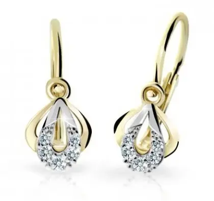 Cutie Diamonds Bicolor dětské náušnice ze zlata s brilianty C2270-10-10-X-1-D