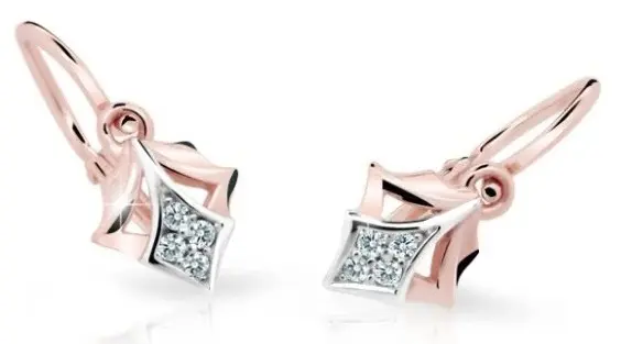 Cutie Diamonds Dětské bicolor náušnice ze zlata s brilianty C2220-10-10-X-4-D