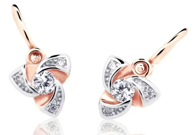 Cutie Diamonds Dětské bicolor náušnice ze zlata s brilianty DC2203-10-00-X-4